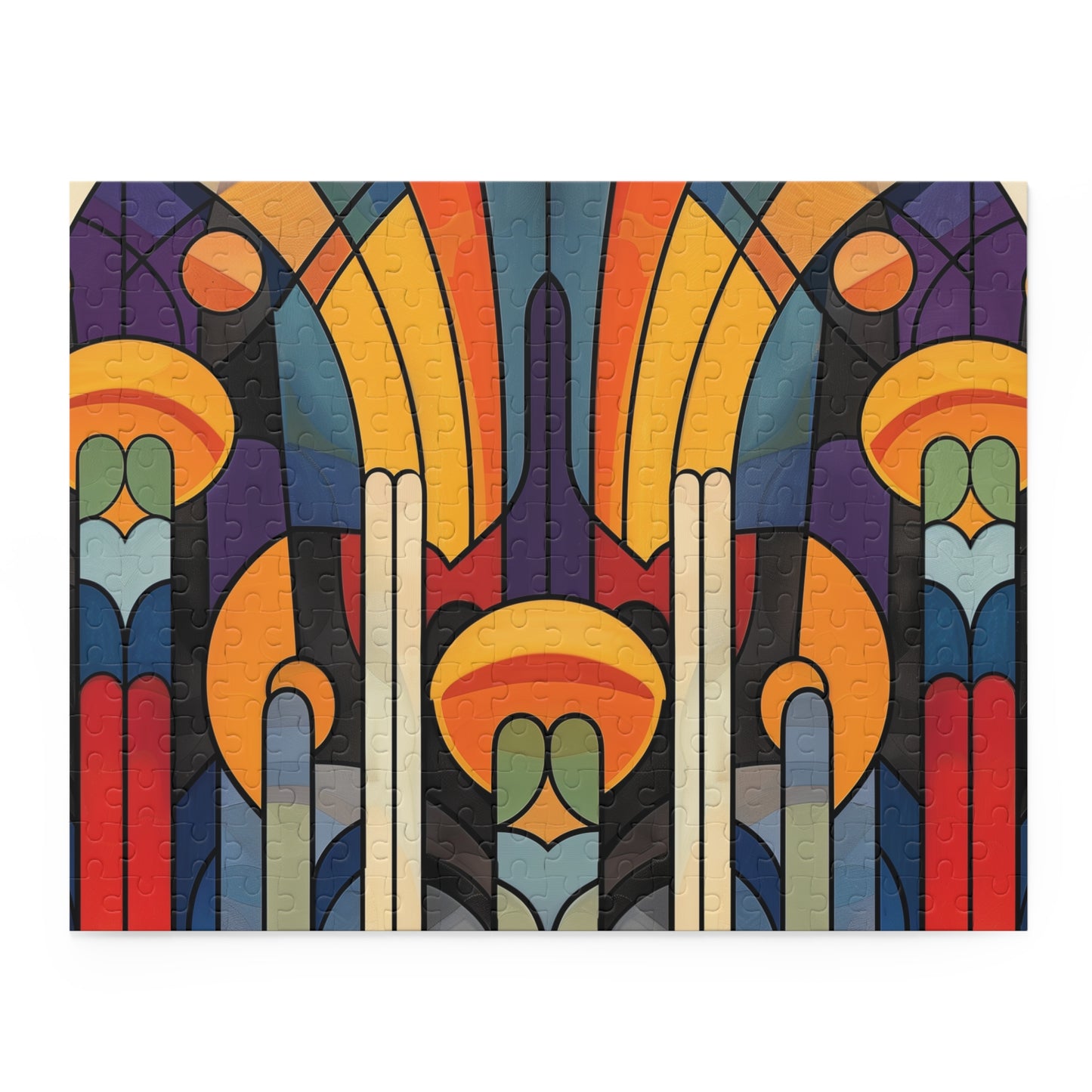 "Deco Abstract Puzzle Collection - Vibrant and intricate jigsaw puzzle with art deco patterns"