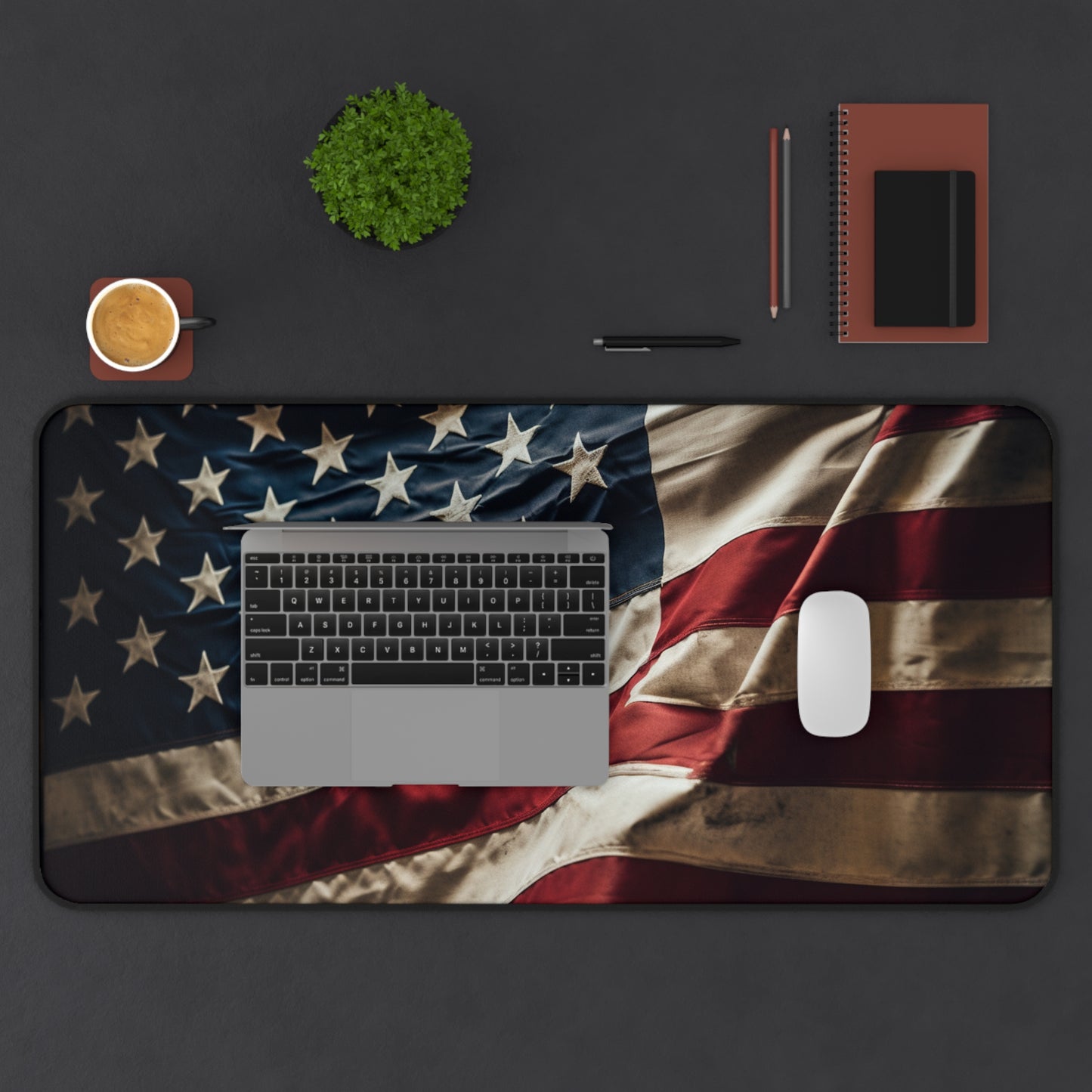 "USA Flag Desk Mat - Protect your workspace with patriotic USA pride design"