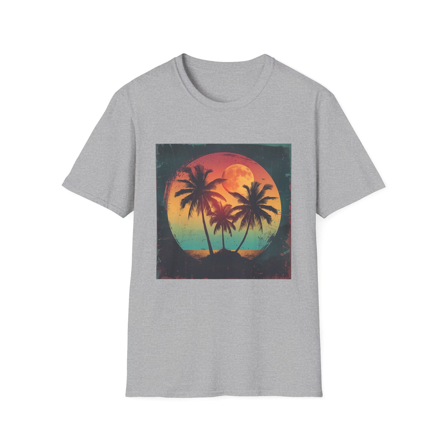 Palm Paradise: Retro Sunset Escape Tshirt