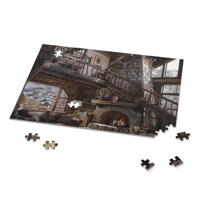 Rustic Mountain Cabin Escape Jigsaw Puzzle - Relax with this cozy and challenging activity.