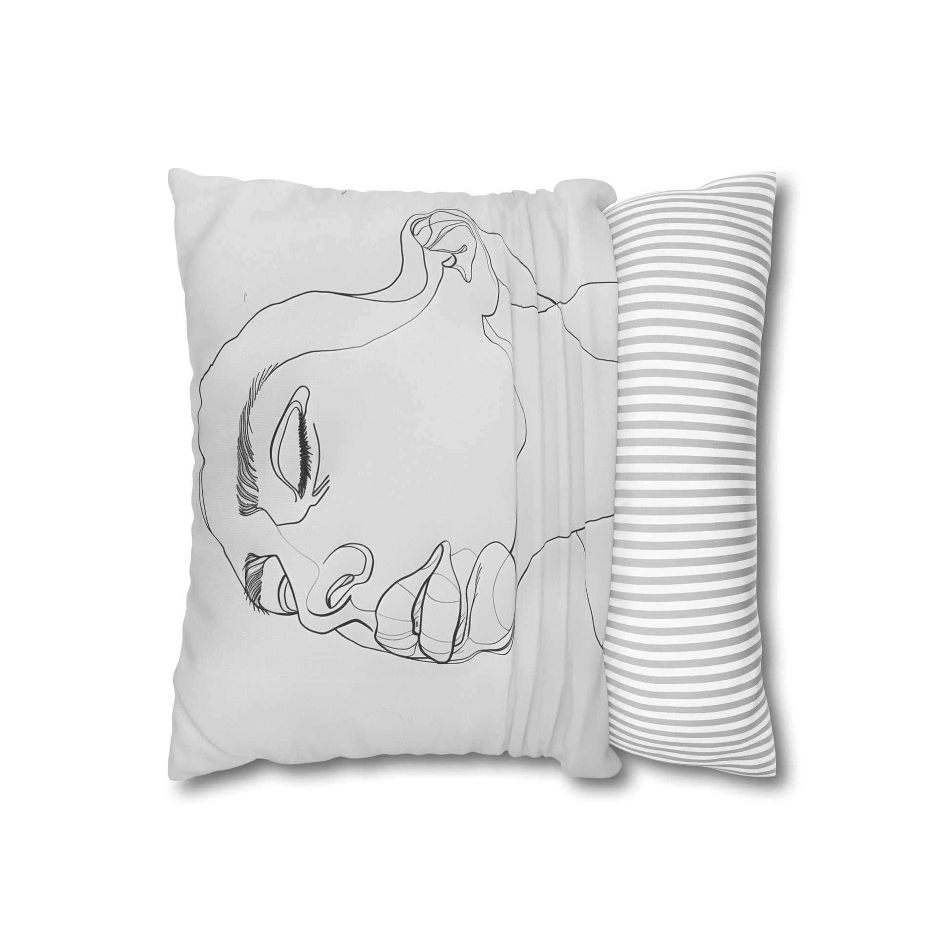 "Abstract Visage Pillowcase - Stylish and Comfortable Minimalist Design for Modern Serenity | High-Quality Material, Perfect for All Seasons | Great Gift Option"