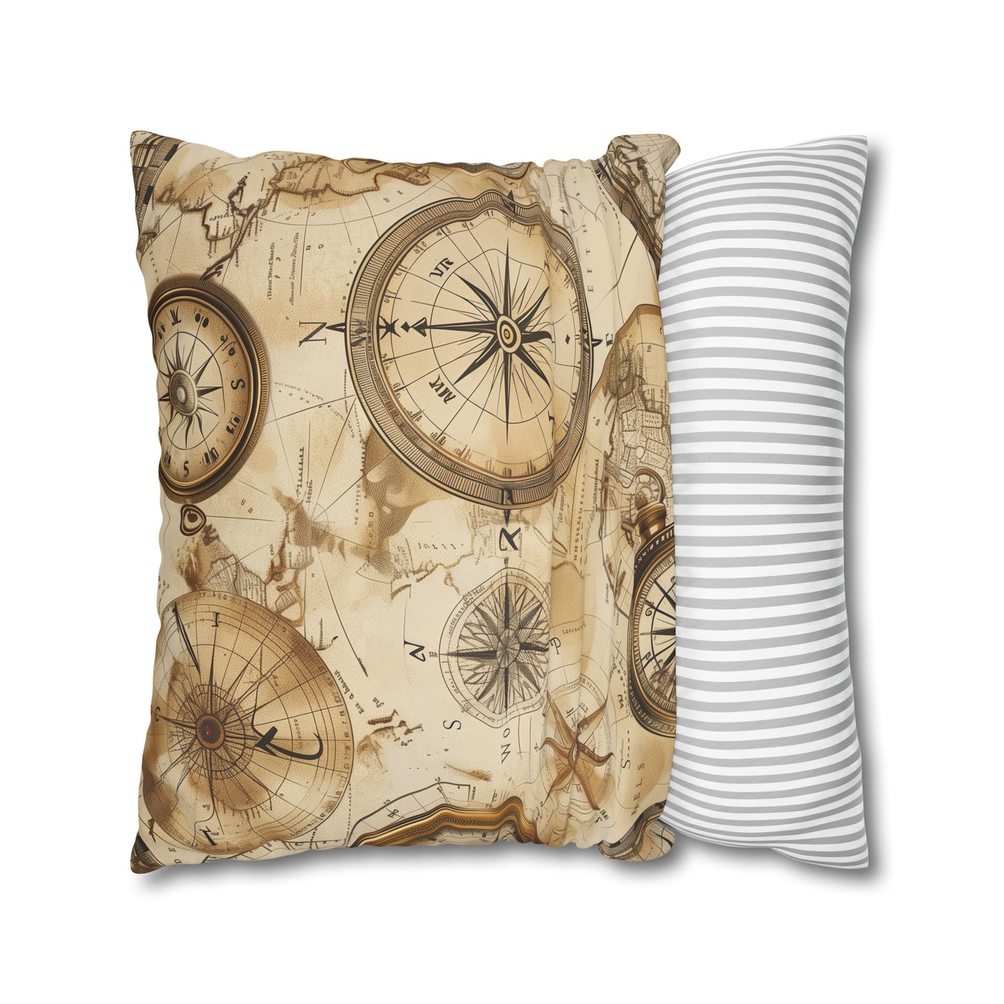 "Vintage Maps Pillow Case - Add charm to your bedroom with seamless vintage maps pattern for nostalgic decor"