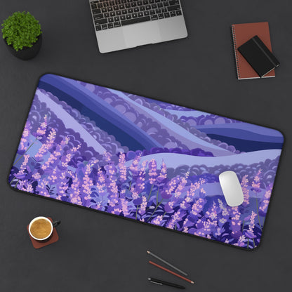 Lavender Fields Desk Mat | Desk Mat | Accessories, Back-to-School, Desk, Fall Bestsellers, Home & Living, Mouse pad, Mouse Pads, Mousepad, Seasonal Picks, Stationery, TikTok | Prints with Passion