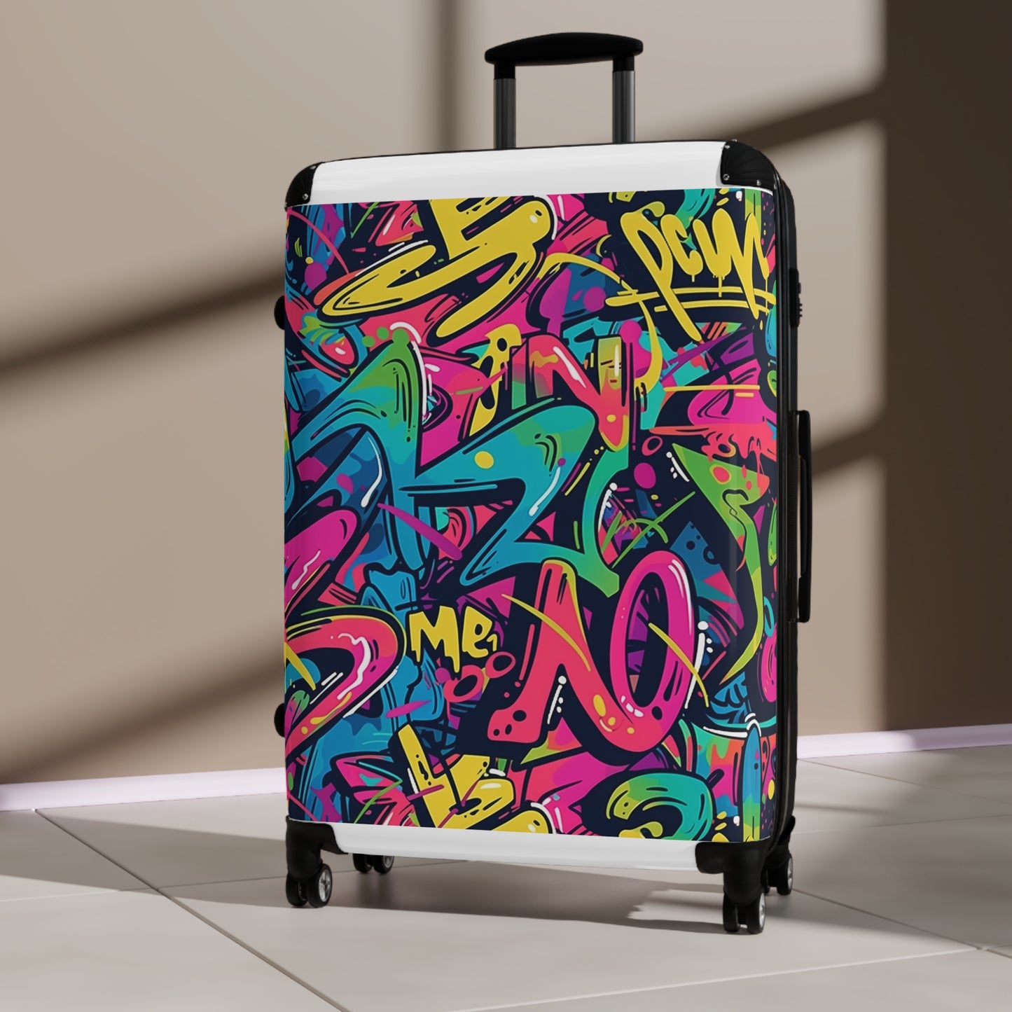 Neon Urban Graffiti Suitcase Collection