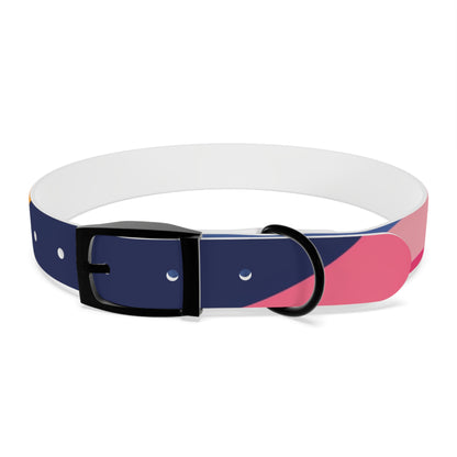 Vibrant Retro Waves Dog Collar