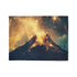 Inverted Volcano Raining Stardust — Plush Fleece Throw Blanket — 300 GSM Plush Coral Fleece Texture Close-Up