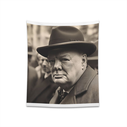 "Winston Churchill Tapestry: A Powerful Tribute to London's WWII Resilience"