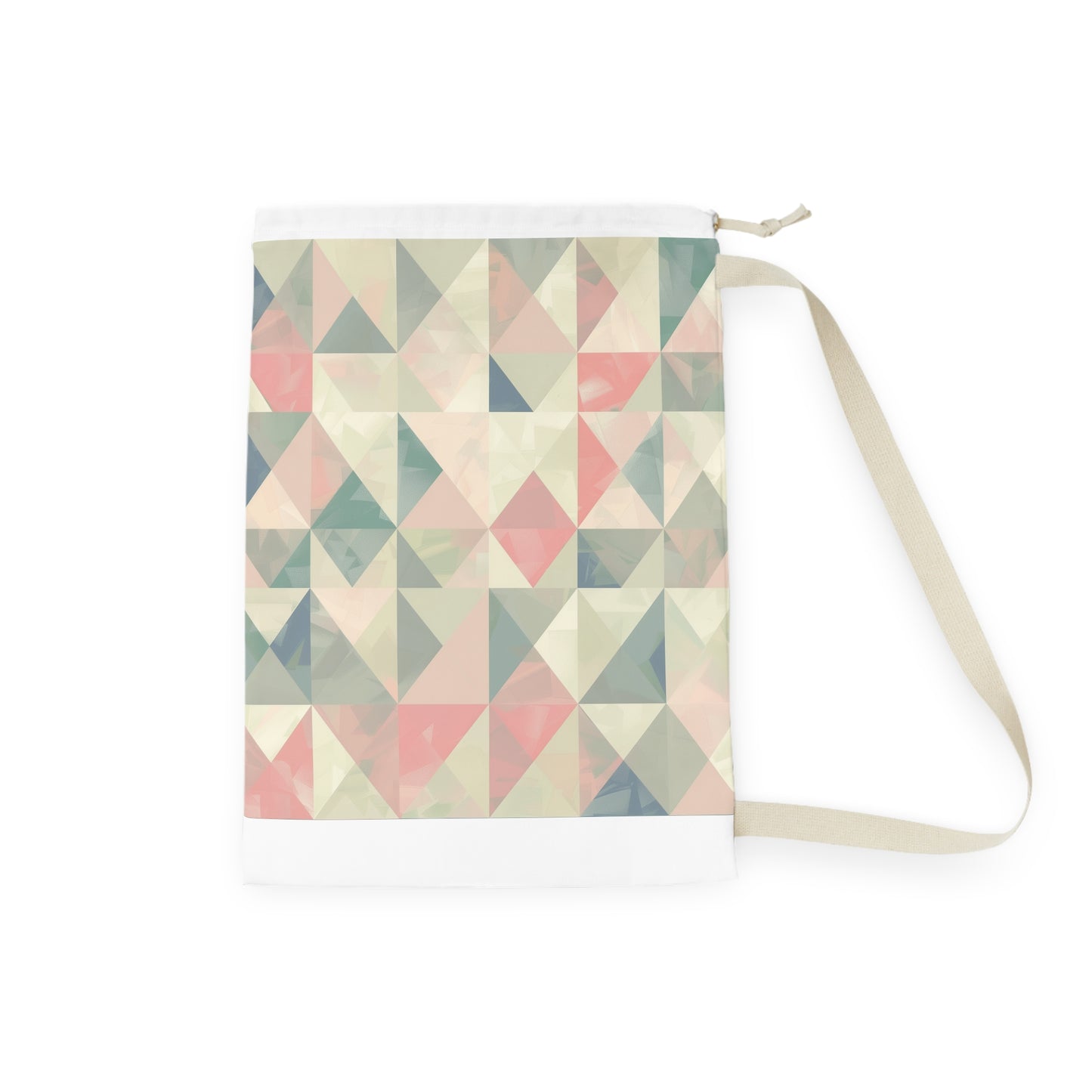 "Pastel Geometrics Laundry Bag - Stylish and practical laundry storage with soft pastel geometric pattern"