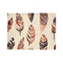 Bohemian Artisan Feathers Seamless Pattern Plush Fleece Throw Blanket - View 3 | Prints With Passion