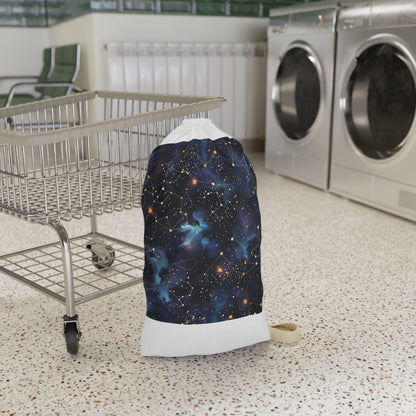 "Starry Night Laundry Bag - Chic constellation pattern for stylish laundry organization"