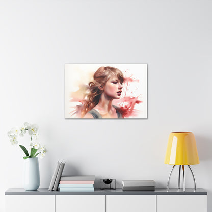 Taylor Swift Watercolor Canvas Print