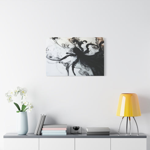 Shadow Creature Rising from Ink Puddle — Canvas Wall Art — Product Detail View 7