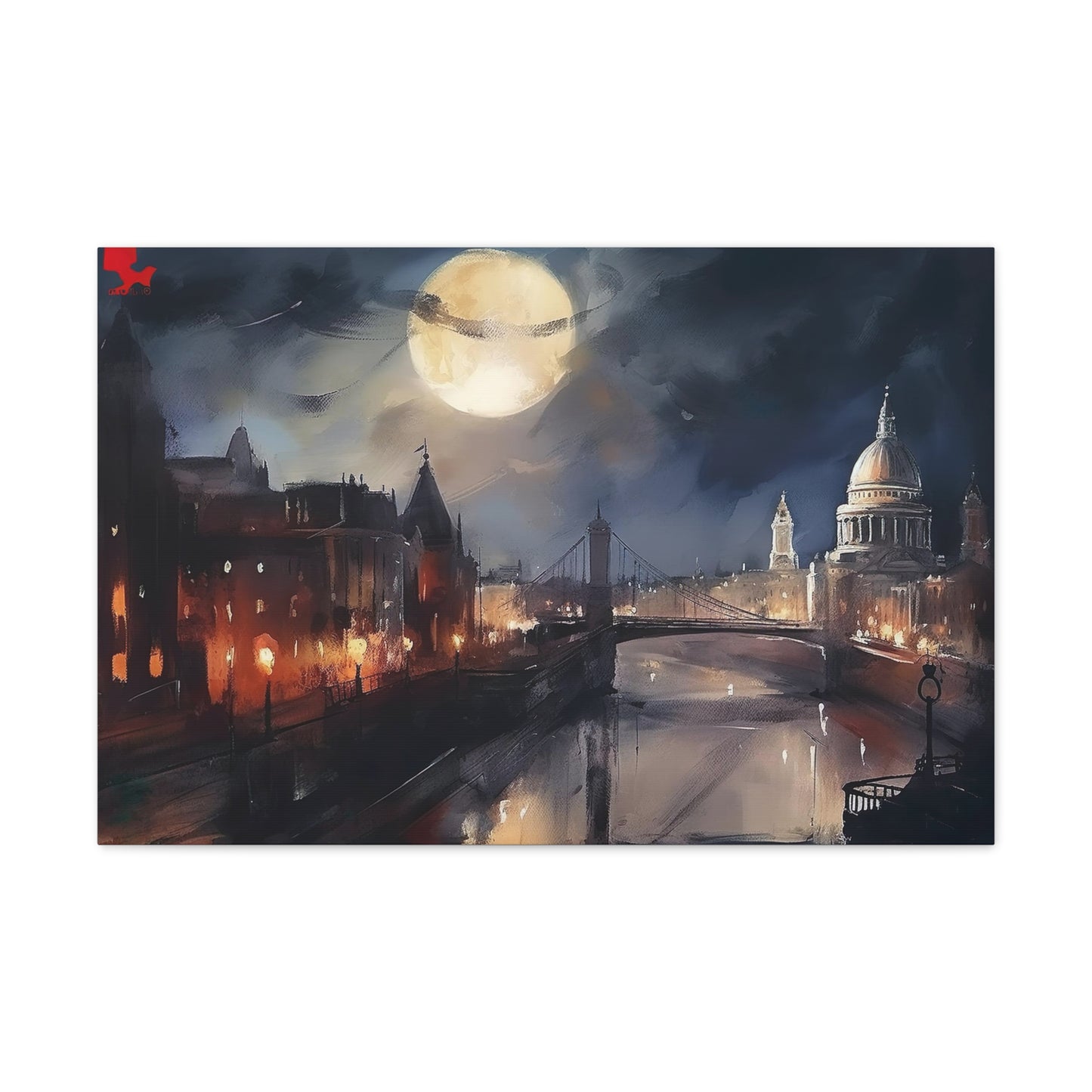 London Skyline Painting Canvas | Canvas | Art & Wall Decor, Canvas, Fall Picks, Hanging Hardware, Home & Living, Indoor, Top Spring Products, Valentine's Day promotion | Prints with Passion