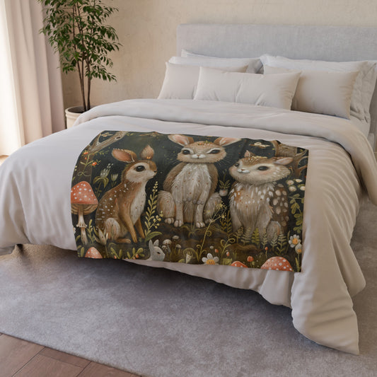 Woodland creature blanket