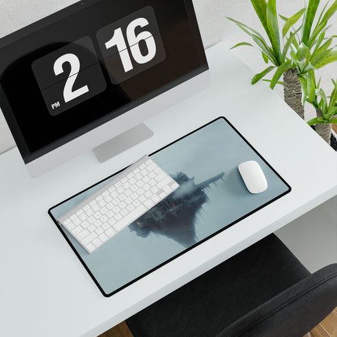 Blizzard Wrapping a Floating Castle — XL & XXL Desk Mat — Product Detail View 7