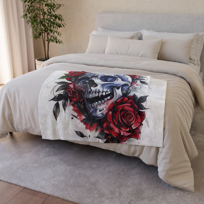 symbolizing the delicate balance between life and death. Wrap yourself in this luxurious blanket and immerse yourself in the gothic elegance it exudes. Made from high-quality material