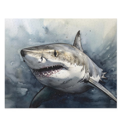 Great White Shark Jigsaw Puzzle - Dive into the world of sharks with this stunning, thrilling puzzle.