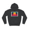 80s Retro Miami Neon Sunset — Heavyweight Graphic Hoodie — Front Heavyweight Fleece Hoodie View