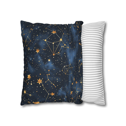 "Starry Night Pillowcase - Sleep among the stars with our Constellation Stars pattern, celestial oasis for your bed"