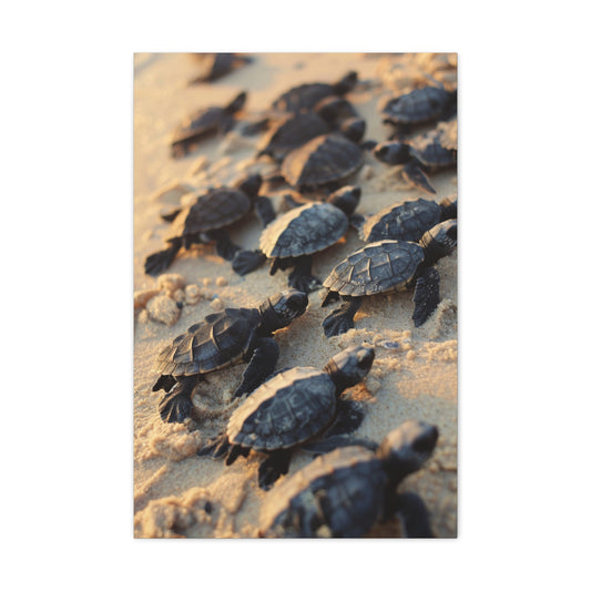 Tiny Travelers: A Sea Turtle Hatching | Canvas | Art & Wall Decor, Canvas, Fall Picks, Hanging Hardware, Home & Living, Indoor, Top Spring Products, Valentine's Day promotion | Prints with Passion