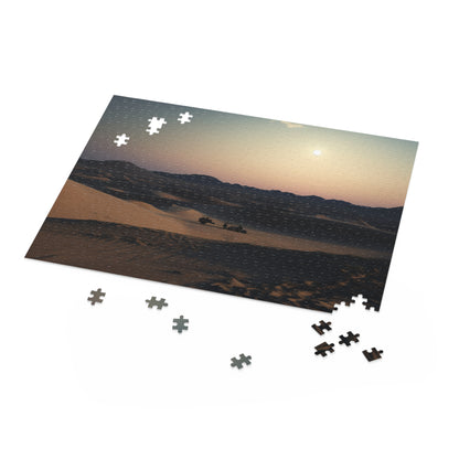 "Relaxing Moonlit Desert Sands 500-Piece Jigsaw Puzzle for Unwinding"