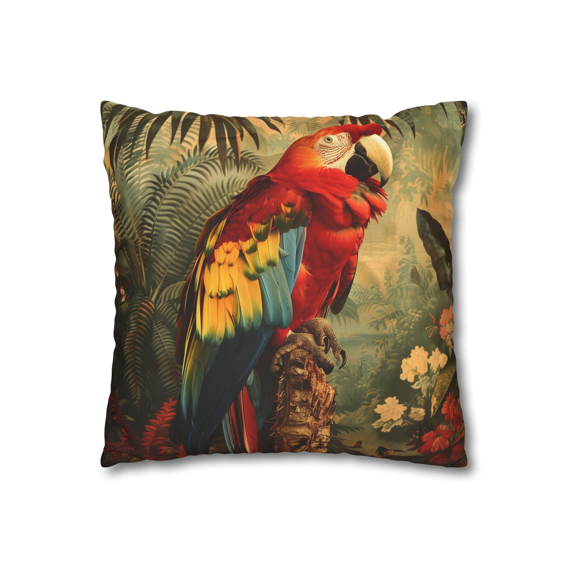 "Colorful Parrot Paradise Dreams Pillowcase - High-Quality and Stylish Tropical Jungle Design for All Seasons - Makes a Great Gift - Shop Now!"