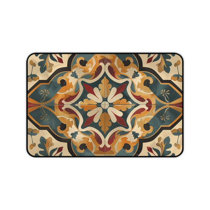 "Artisan Tiles Desk Mat - Enhance your workspace with elegant traditional tile design"