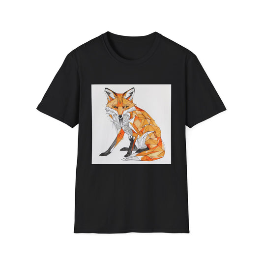 Facets of a Fox: A Geometric Portrait | T-Shirt | DTG, Men's Clothing, Regular fit, T-Shirts, Unisex, Women's Clothing | Prints with Passion