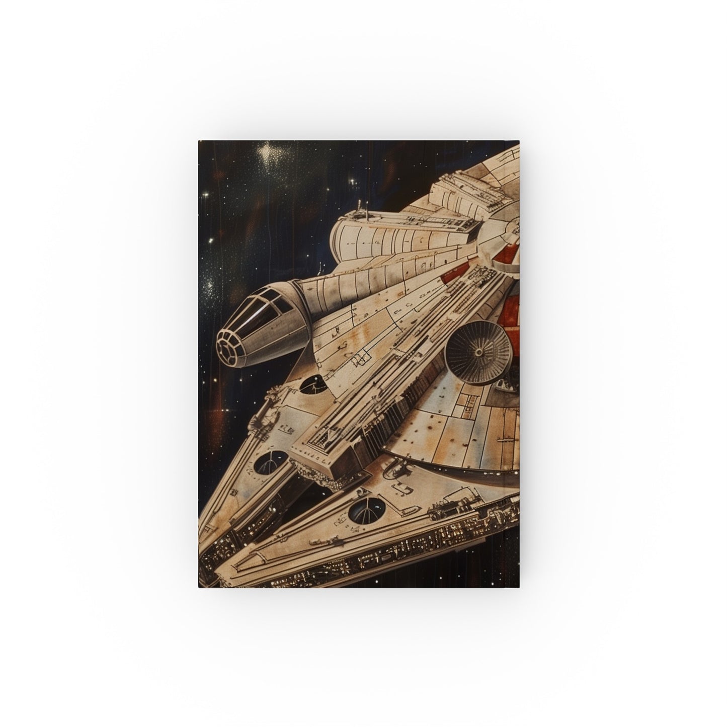 "Adventures in Hyperspace Millennium Falcon Journal - High-Quality and Stylish Galactic Notebook for Scoundrels and Space Enthusiasts"