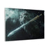 Epic Sword Embedded in Asteroid — Canvas Wall Art — Product Detail View 6