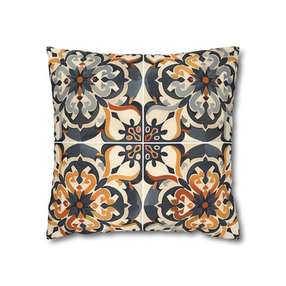 "Artisan Tiles Pillowcase Collection - Elegant ceramic inspired pattern for sophisticated bedroom decor"