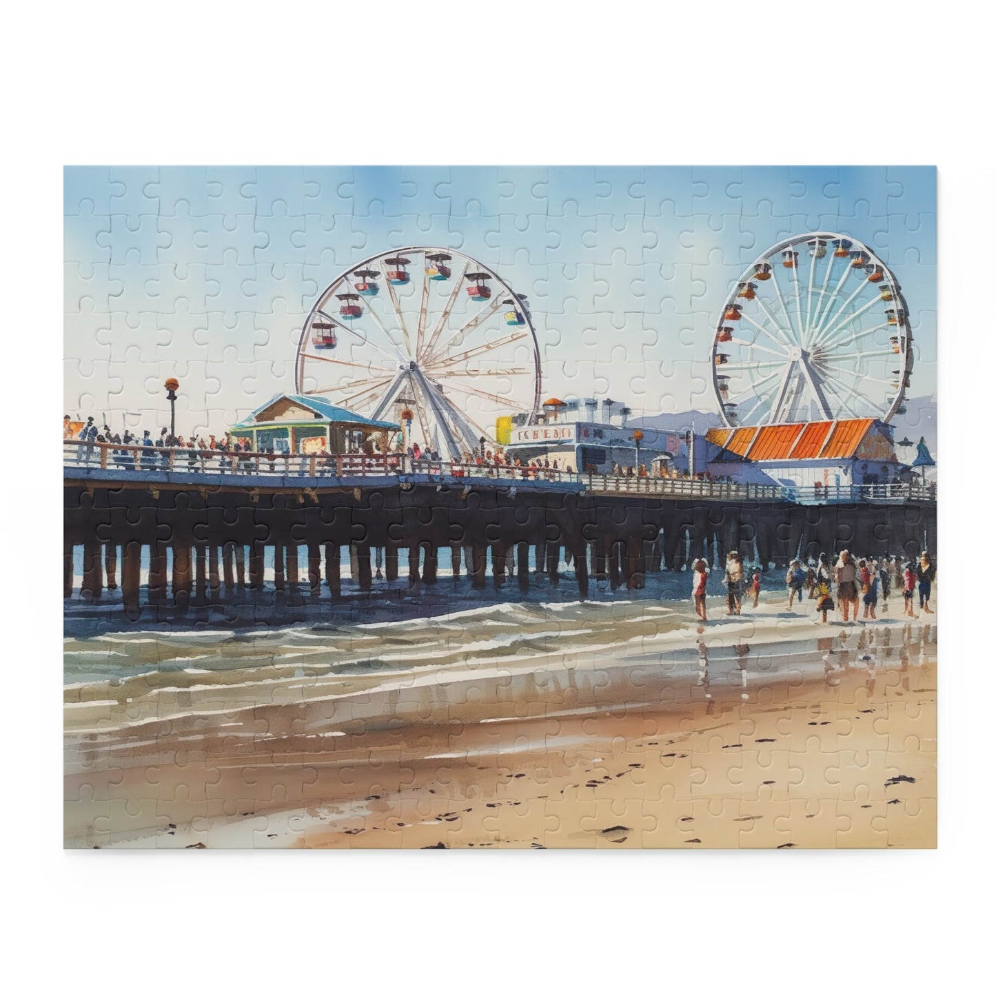 "Serene Beach Pier Jigsaw Puzzle - Ideal for Relaxation and Mindfulness"