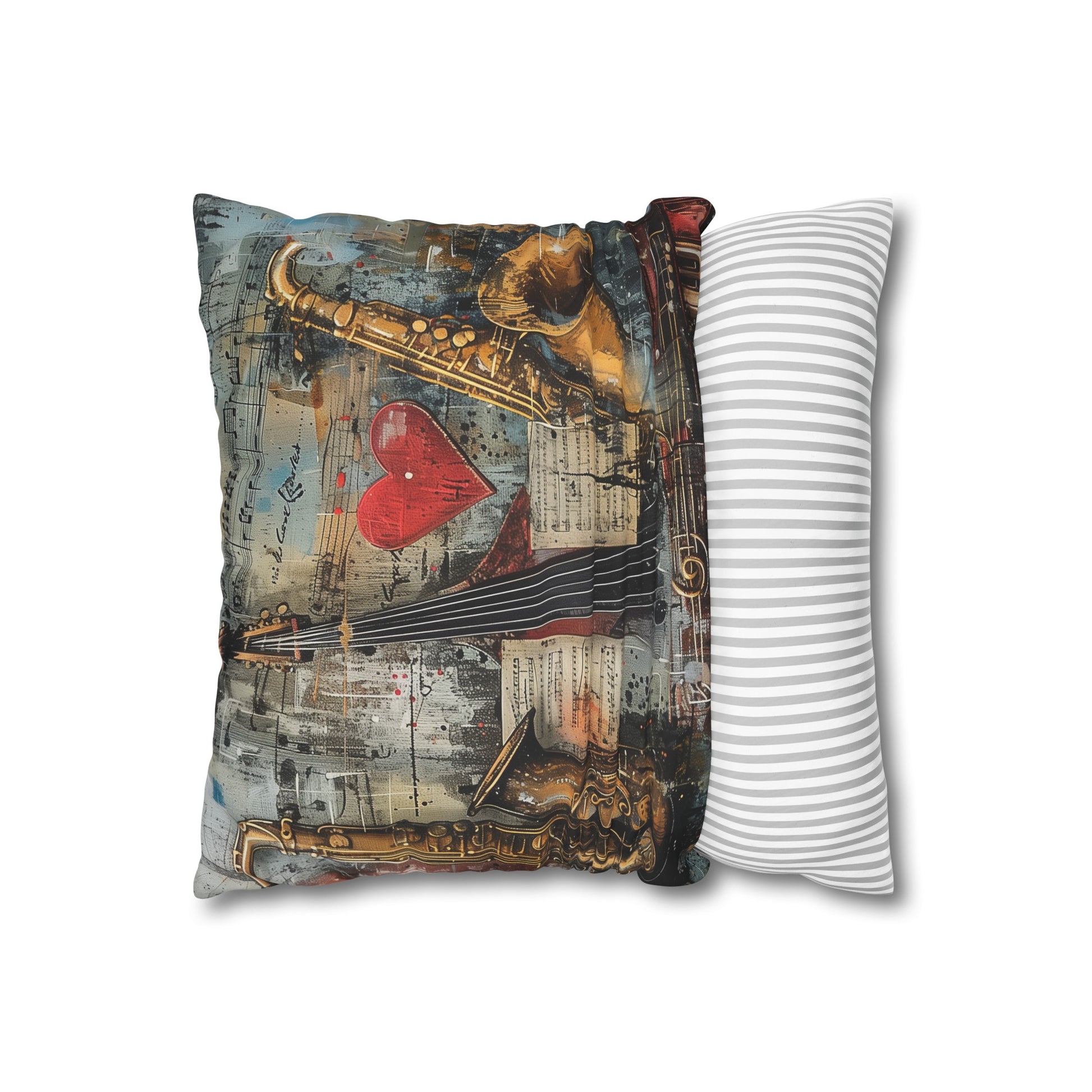 "Musical Notes Pillowcase - High-quality, stylish design for music lovers, perfect for all seasons"