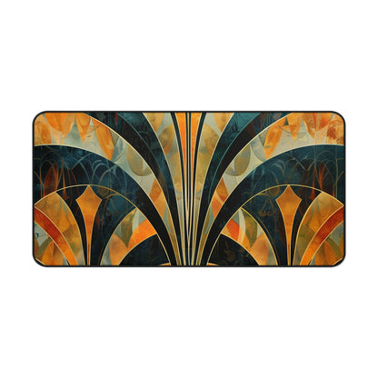 "Art Deco Desk Mat Collection - Intricate abstract patterns elevate workspace with style and functionality"