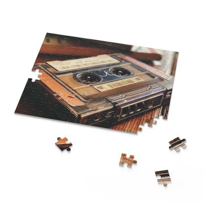 "Vintage Cassette Tape jigsaw puzzle - colorful retro music nostalgia for music lovers"