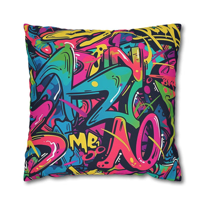 Neon Urban Graffiti Pillowcase | Pillow Cases | All Over Print, AOP, Bed, Bedding, Home & Living, Indoor, Pillow Case, Pillow Covers, Pillows & Covers, Sublimation | Prints with Passion