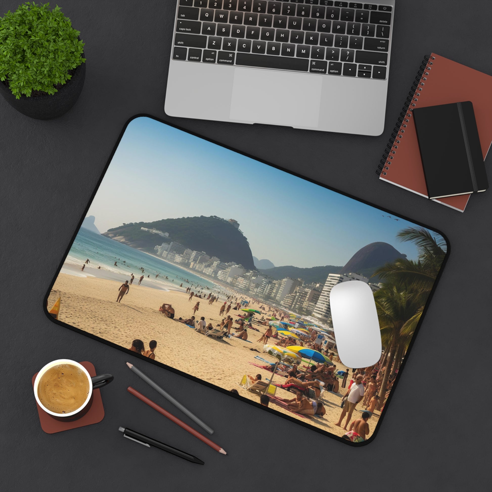 Rio Beach Desk Mat - Add Tropical Flair to Your Workspace With This Vibrant Mat, Perfect for Protecting Your Desk.