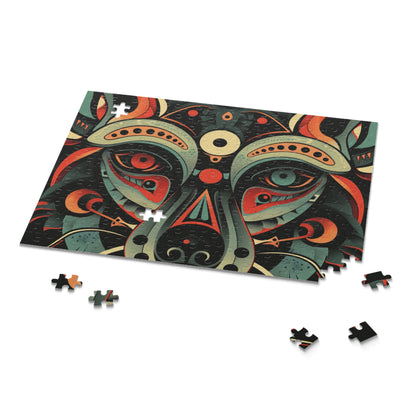 Intricate Tribal Animal Totem Jigsaw Puzzle for Self-Discovery