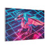 Origami Dragon over a Neon Grid — Canvas Wall Art — Product Detail View 6