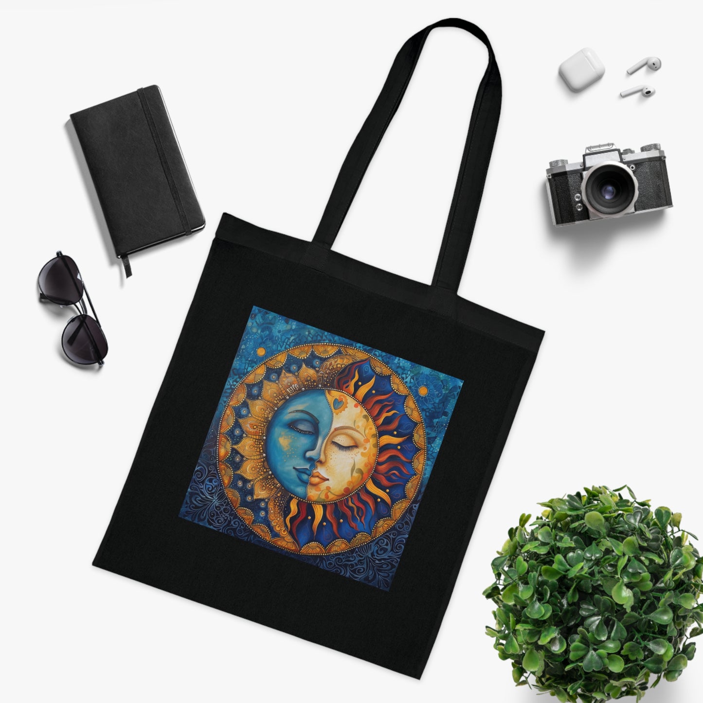 Sun & Moon Mandala Tote Bag