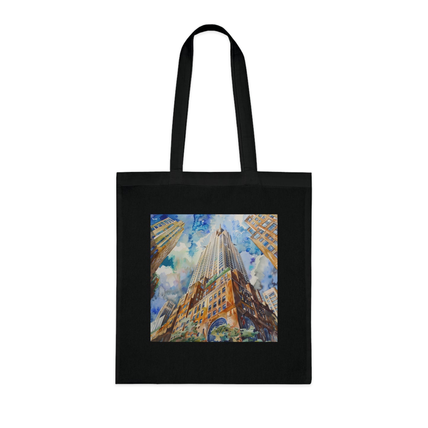 Chrysler Building Watercolor Skyline Tote