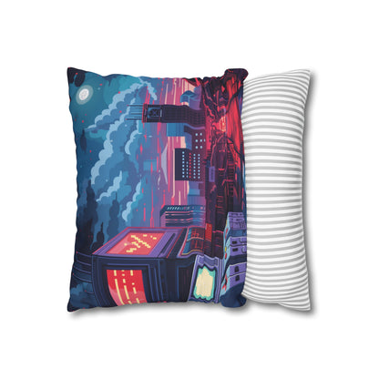 "Pixelated Dreams Pillowcase - Retro 8-bit gaming design, high-quality material, perfect for gamers"