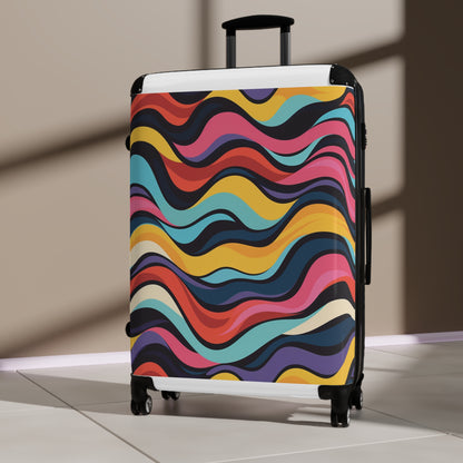 Retro Waves Vibrant Suitcase Set