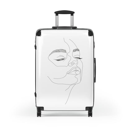 Chic Minimalist FaceInspired Suitcase | Bags | Accessories, Bags, Travel, Travel Accessories | Prints with Passion