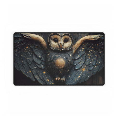 Owl with Constellation Wings Gaming XXL Extended Desk Mat