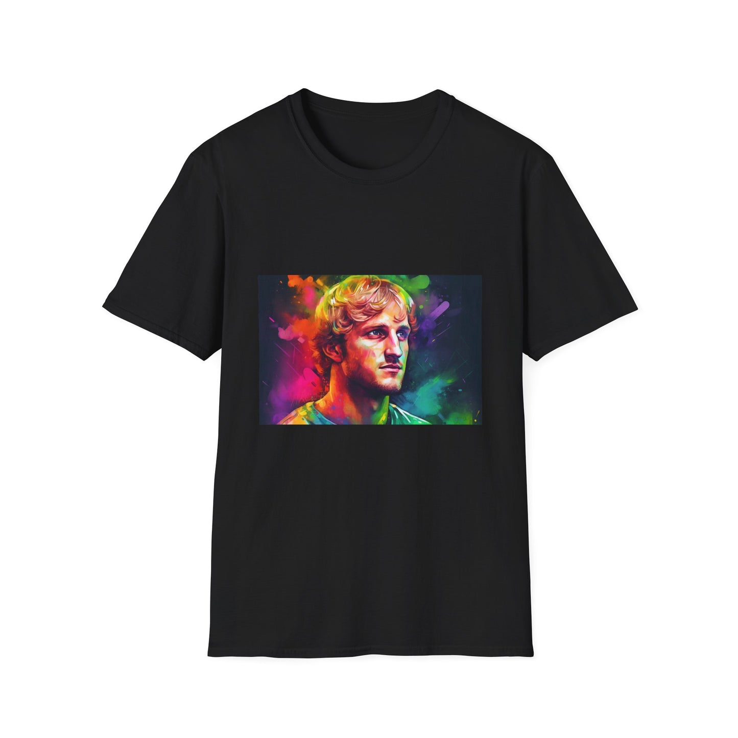 ⚡️ Maverick's Spirit: A Watercolor Tribute to Logan Paul's Unstoppable Energy | T-Shirt | content creator, entertainment personality, gaming streamer, influencer, internet personality, Logan Paul, podcast host, social media star, Vlogger, Youtuber | Prints with Passion