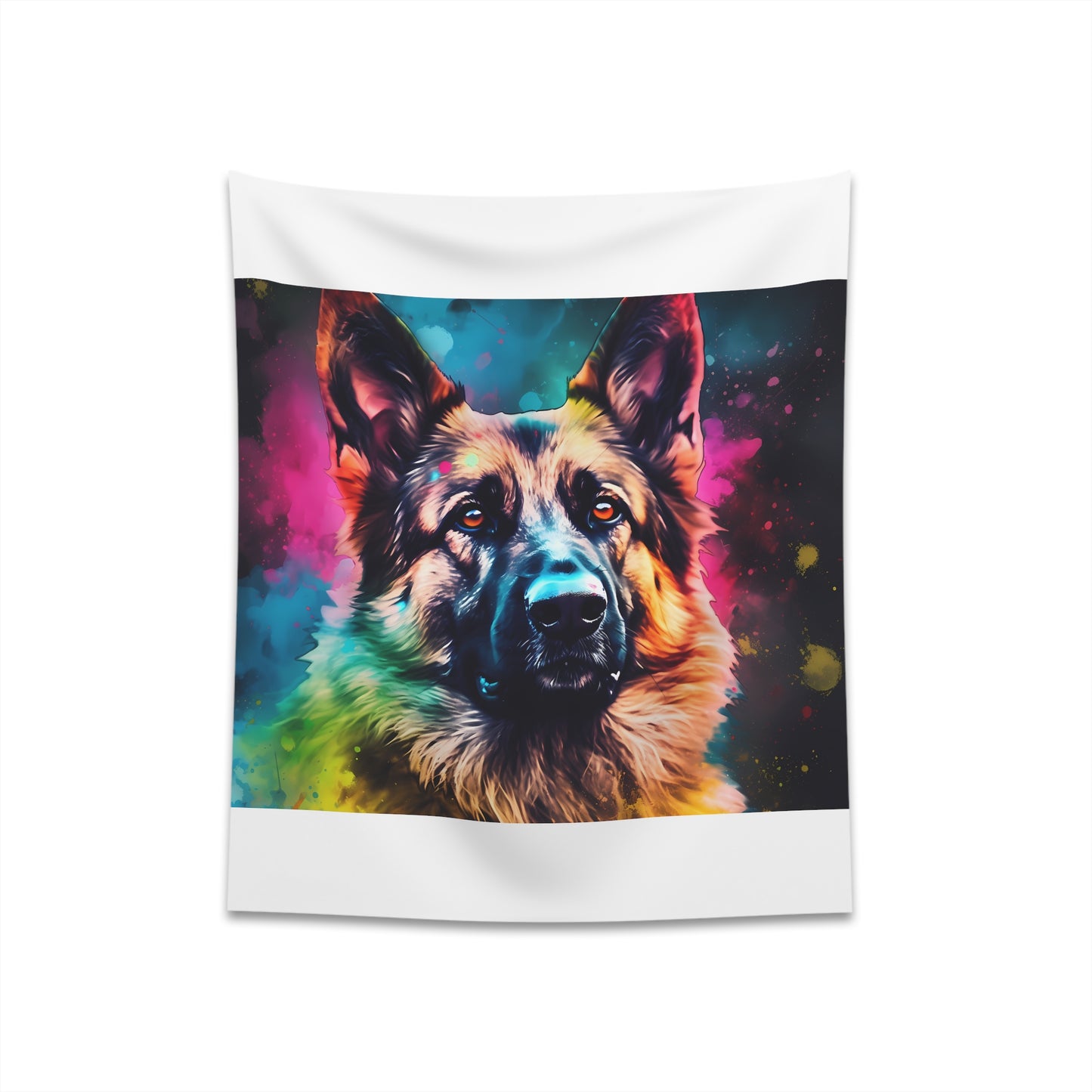 German Shepherd Pride Tapestry: Strength, Loyalty, and Style | Perfect Gift for Dog Lovers | High-Quality Material | 34" x 40" or 57" x 57" Sizes