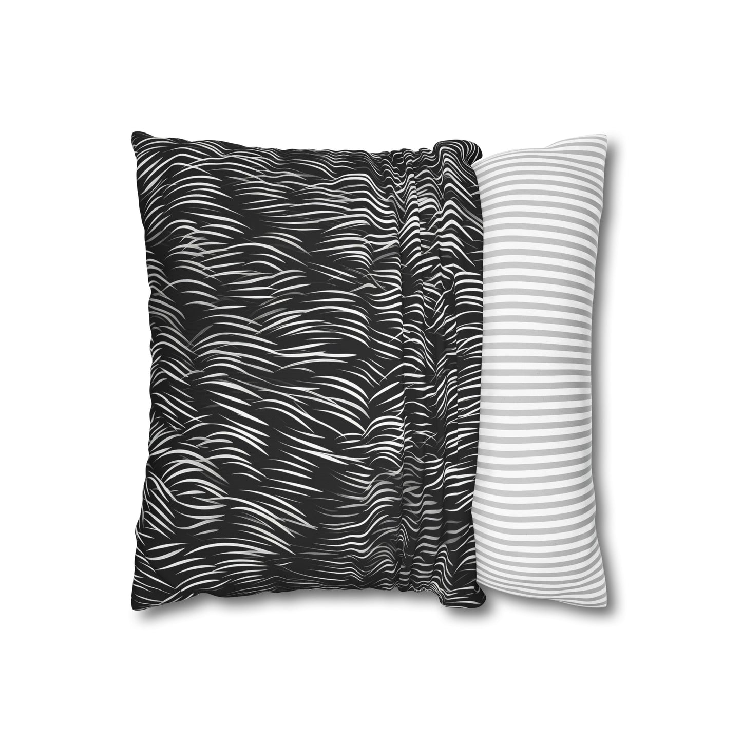 Abstract Calligraphy Stroke Pillowcase - High-quality, stylish, and perfect for all seasons. Embrace unique artistry for your bedroom decor. Great gift idea!