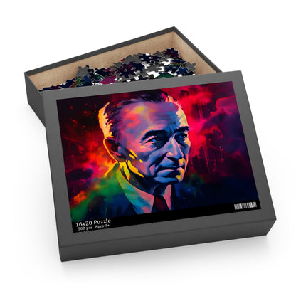 Neon Watercolor Oppenheimer Jigsaw Puzzle