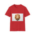 Geometric Prism Lion Head Abstract Graphic Unisex Softstyle T-Shirt - View 2 | Prints With Passion